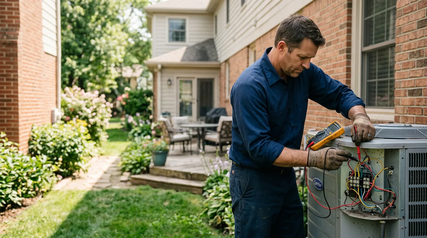 HVAC technician working near Paynes Creek, CA